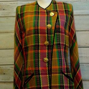 Ricarda Plaid Checked Womens Jacket Size EU 36